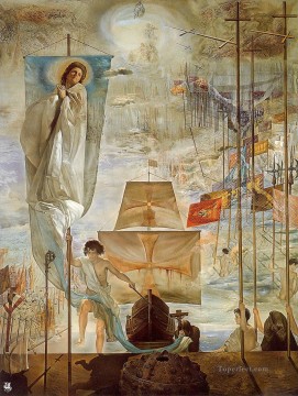 Abstracto famoso Painting - El descubrimiento de América por Cristóbal Colón Surrealismo
